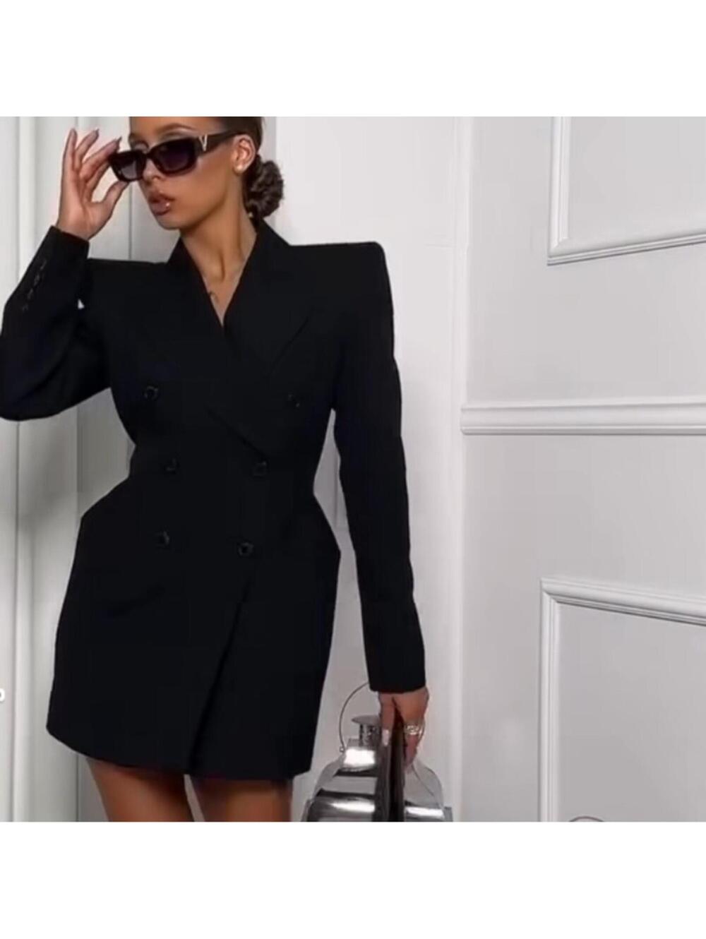 Zara DOUBLE-BREASTED BLAZER DRESS ZW COLLECTION Size small